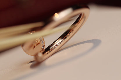 [Leaves]JUSTE RING 2.65MM PINK GOLD DIAMOND