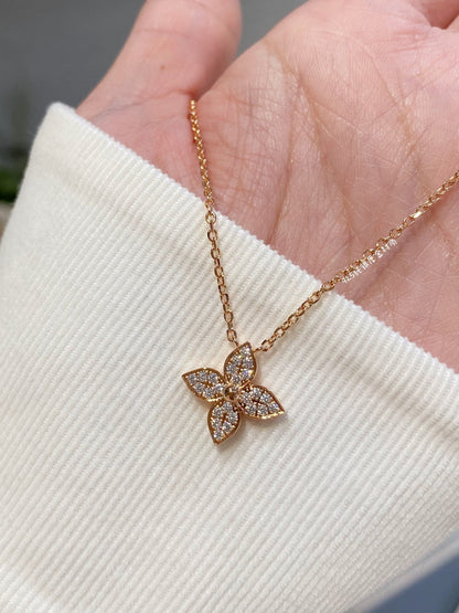 [Leaves]STAR DIAMOND NECKALCE