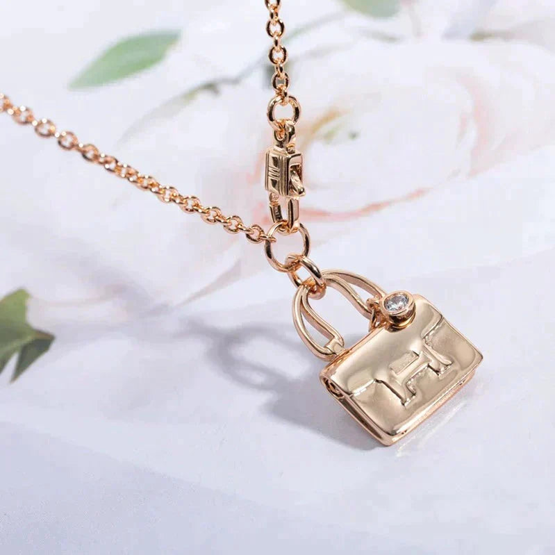 [Leaves]AMULETTE PEDANT ROSE GOLD NECKLACE