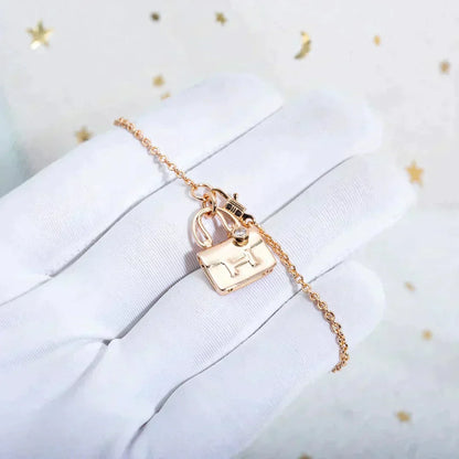[Leaves]AMULETTE PEDANT ROSE GOLD NECKLACE