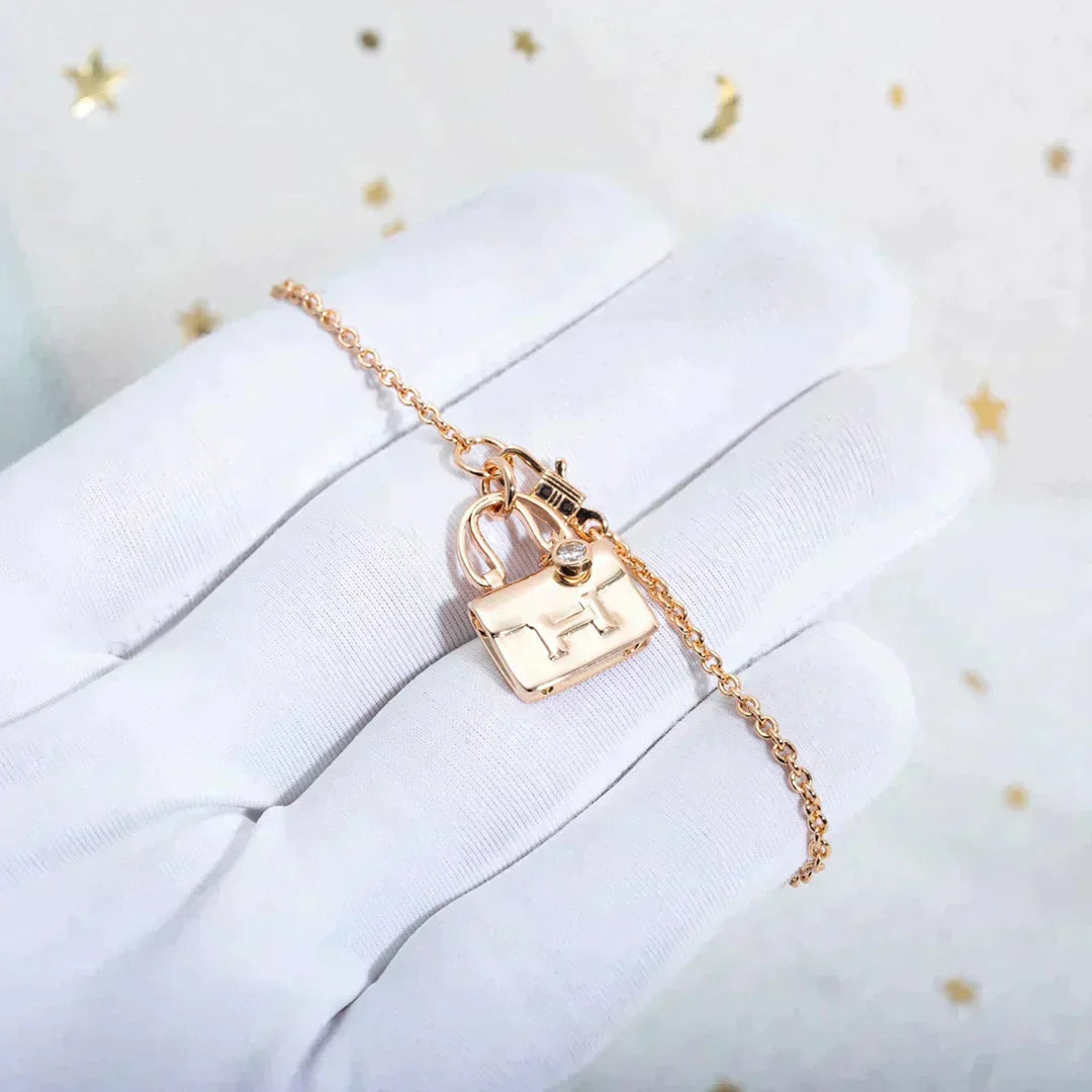[Leaves]AMULETTE PEDANT ROSE GOLD NECKLACE