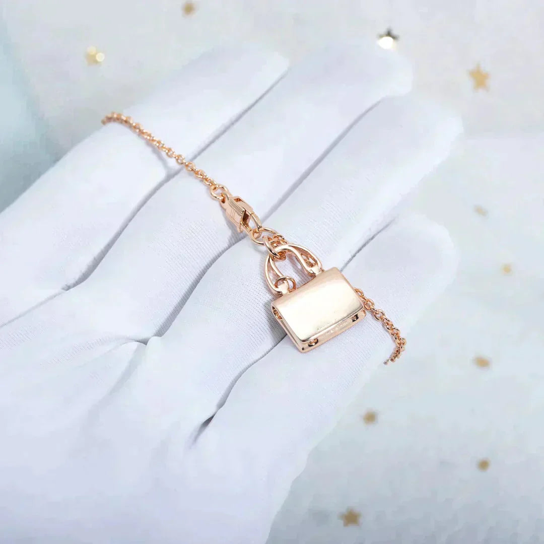[Leaves]AMULETTE PEDANT ROSE GOLD NECKLACE