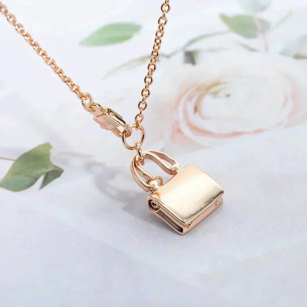 [Leaves]AMULETTE PEDANT ROSE GOLD NECKLACE