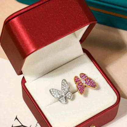 [Leaves]TWIN BUTTERFLY DIAMOND RING
