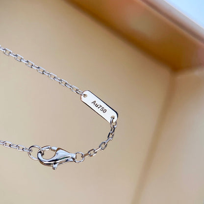 [Leaves]CLOVER DIAMOND NECKLACE SILVER