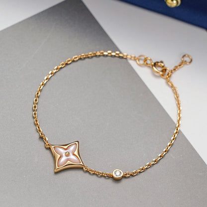 [Leaves]STAR 1 DIAMOND ROSE GOLD BRACELET