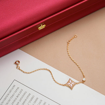 [Leaves]STAR 1 DIAMOND ROSE GOLD BRACELET