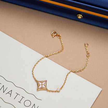 [Leaves]STAR 1 DIAMOND ROSE GOLD BRACELET