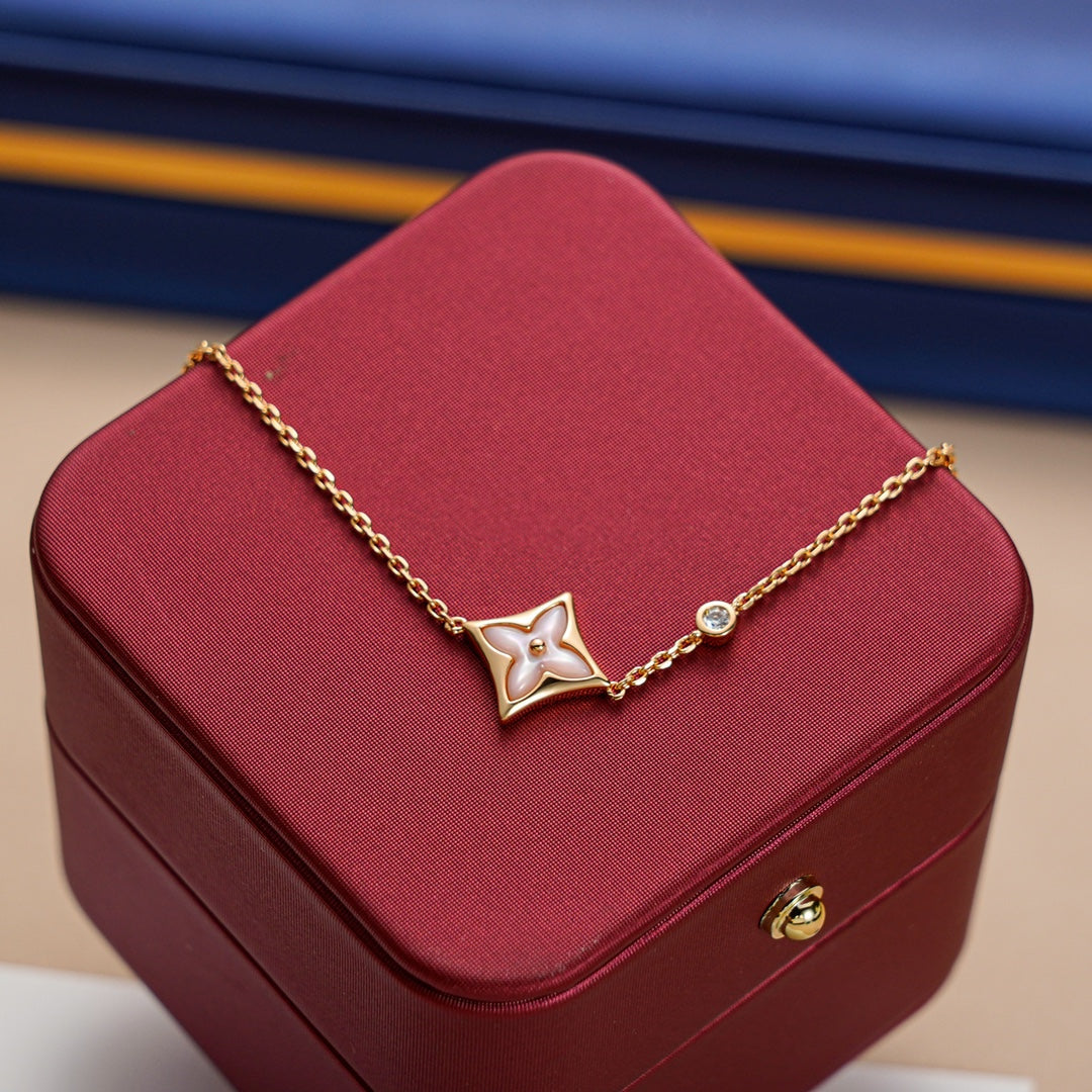 [Leaves]STAR 1 DIAMOND ROSE GOLD BRACELET