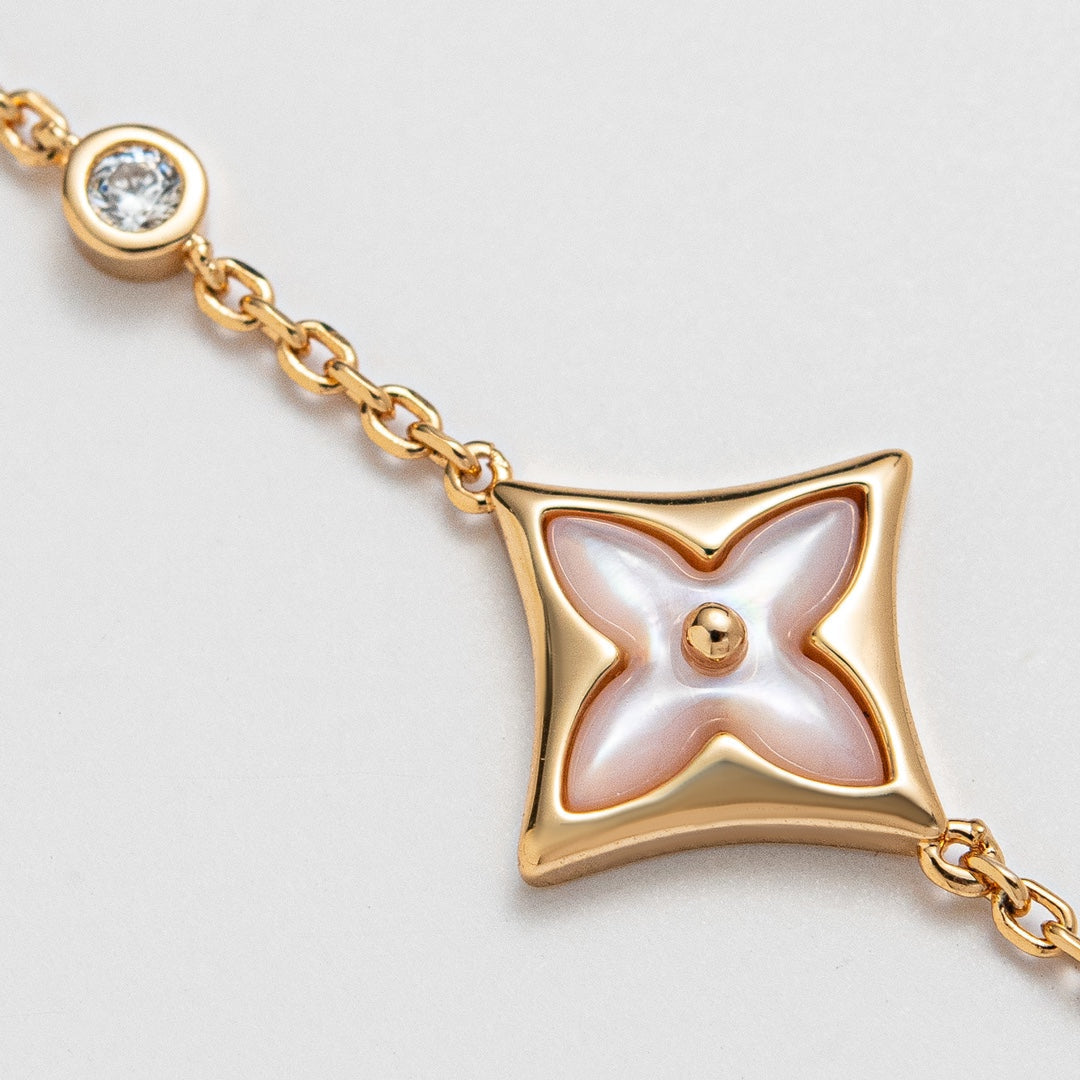[Leaves]STAR 1 DIAMOND ROSE GOLD BRACELET