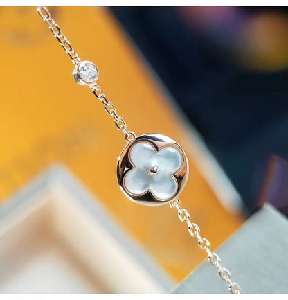 [Leaves]SUN MOP GOLD 1 DIAMOND NECKLACE