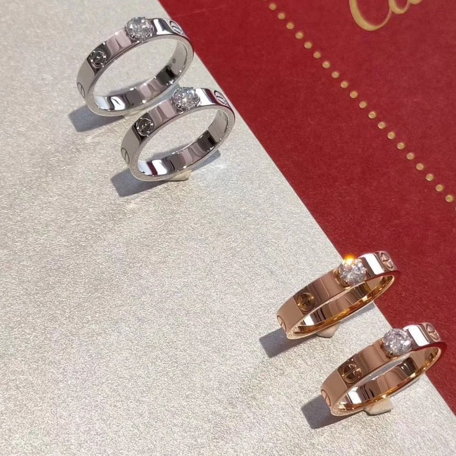 [Leaves]LOVE RING 3.6MM 1 BIG DIAMOND