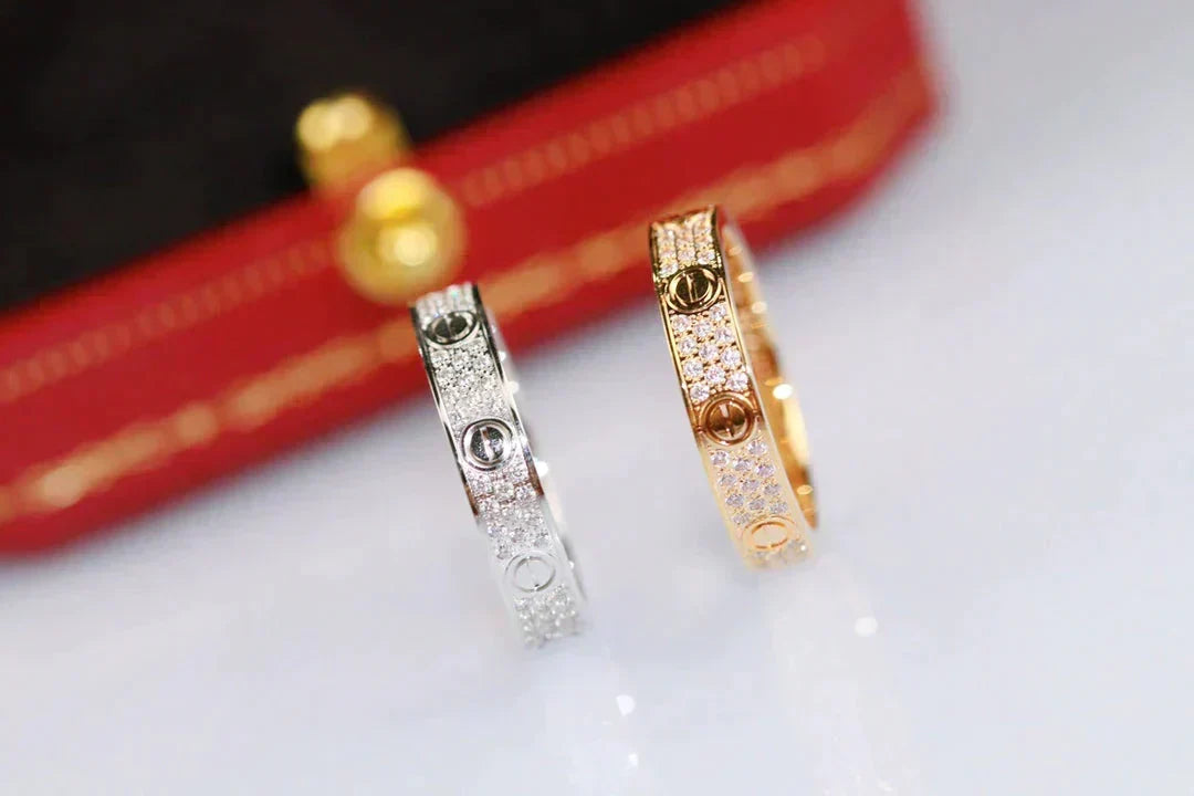 [Leaves]LOVE RING 3.6MM DIAMOND PAVED