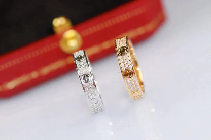 [Leaves]LOVE RING 3.6MM DIAMOND PAVED