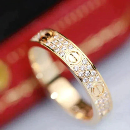 [Leaves]LOVE RING 3.6MM DIAMOND PAVED