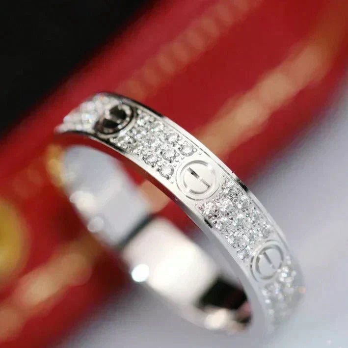 [Leaves]LOVE RING 3.6MM DIAMOND PAVED