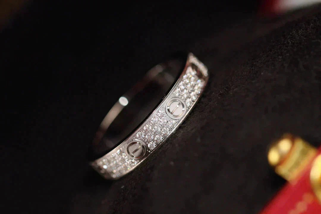 [Leaves]LOVE RING 3.6MM DIAMOND PAVED