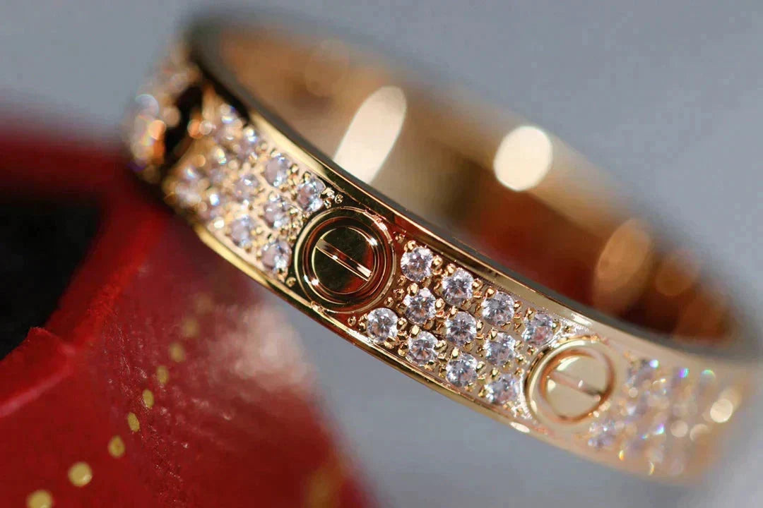 [Leaves]LOVE RING 3.6MM DIAMOND PAVED