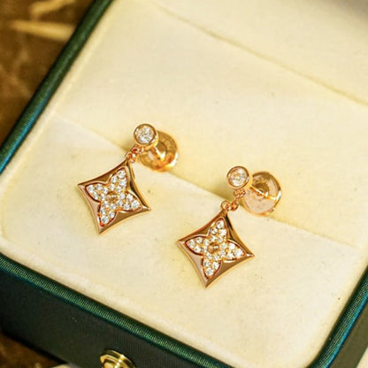 [Leaves]STAR DIAMONDS EARRINGS GOLD