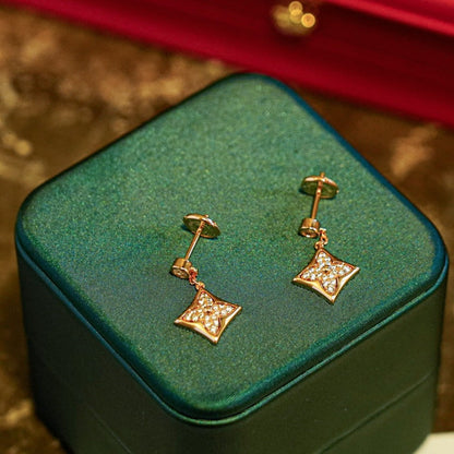 [Leaves]STAR DIAMONDS EARRINGS GOLD