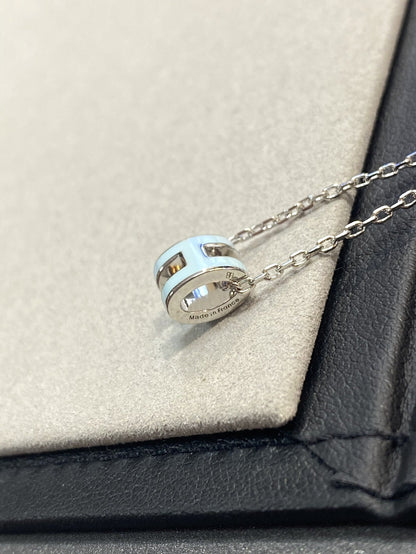 [Leaves]POP H LIGHT BLUE NECKLACE