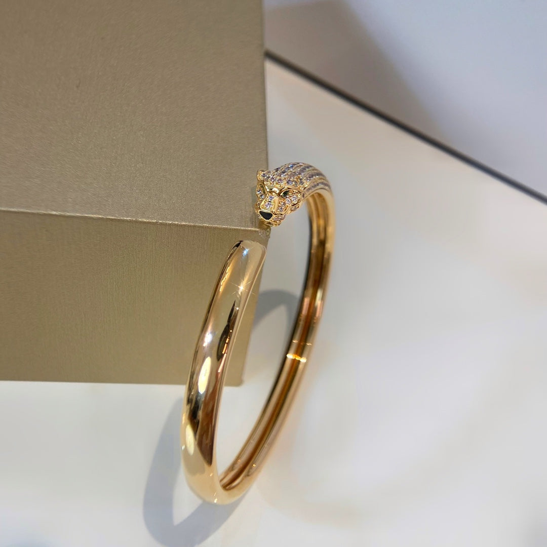 [Leaves]PANTHERE GOLD DIAMOND OPEN BRACELET