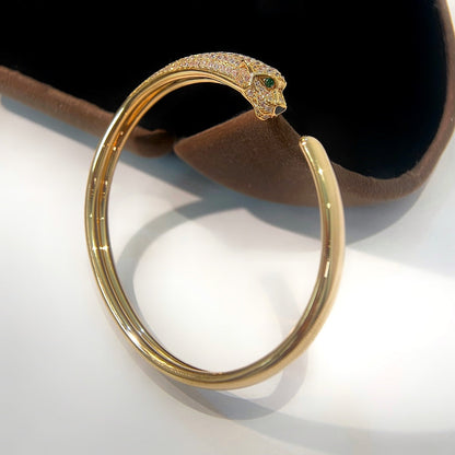 [Leaves]PANTHERE GOLD DIAMOND OPEN BRACELET
