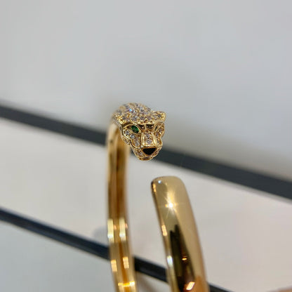 [Leaves]PANTHERE GOLD DIAMOND OPEN BRACELET