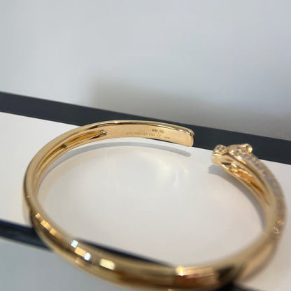 [Leaves]PANTHERE GOLD DIAMOND OPEN BRACELET