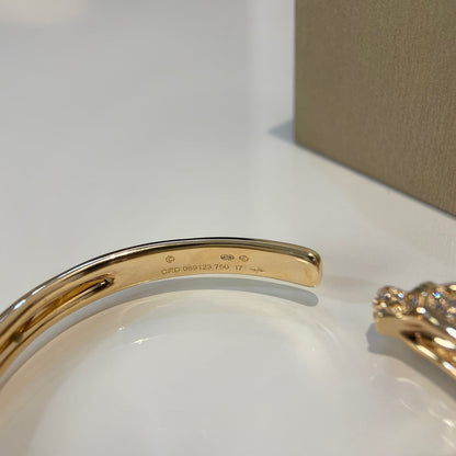 [Leaves]PANTHERE GOLD DIAMOND OPEN BRACELET