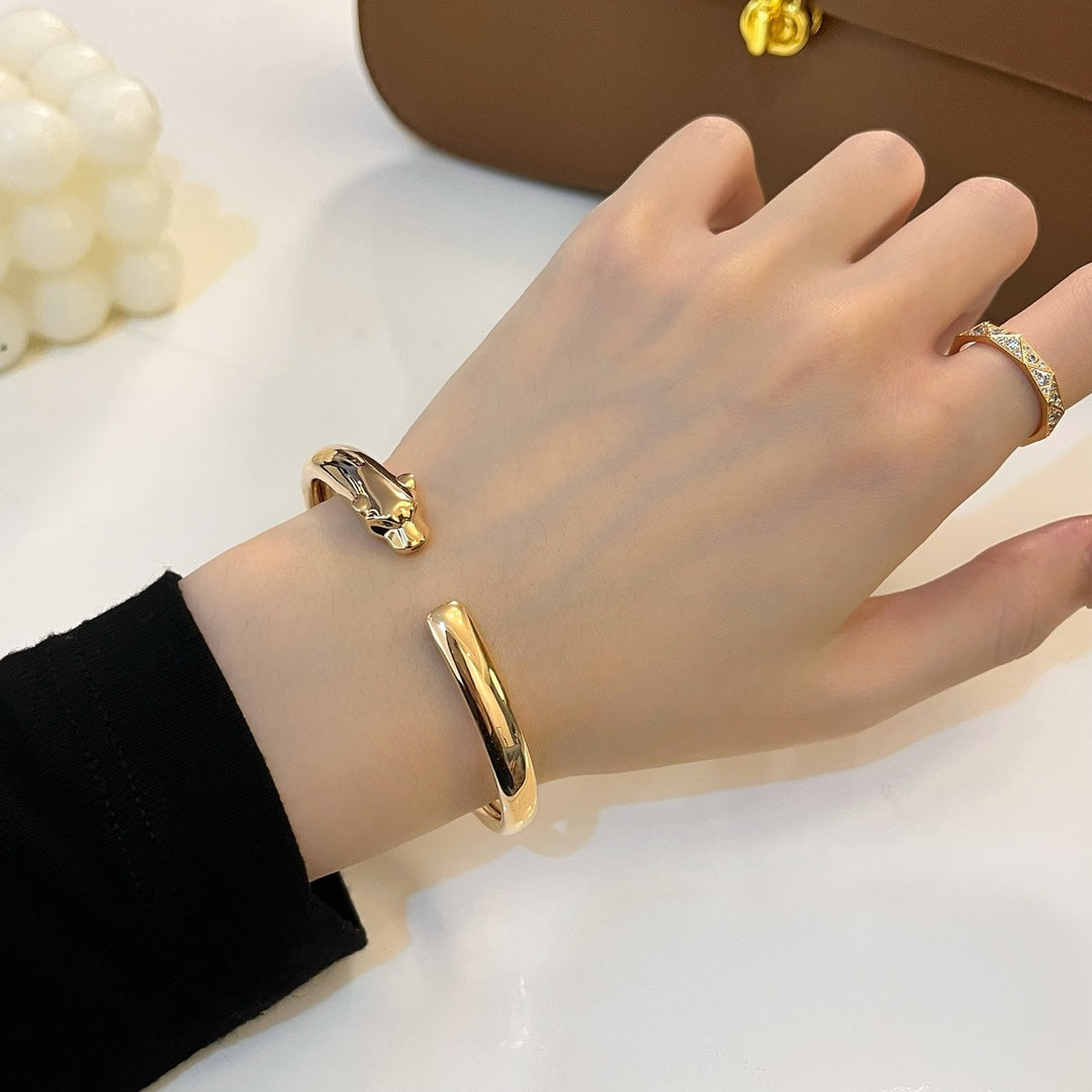 [Leaves]PANTHERE GOLD OPEN BRACELET