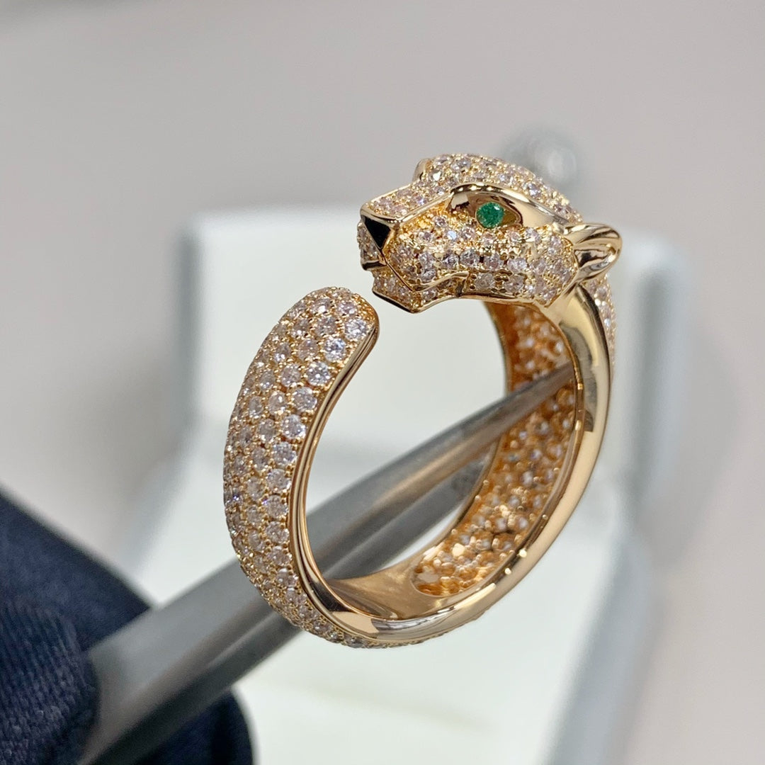 [Leaves]PANTHERE PINK GOLD DIAMOND RING