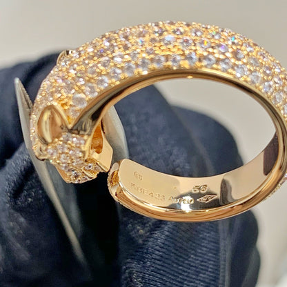 [Leaves]PANTHERE PINK GOLD DIAMOND RING