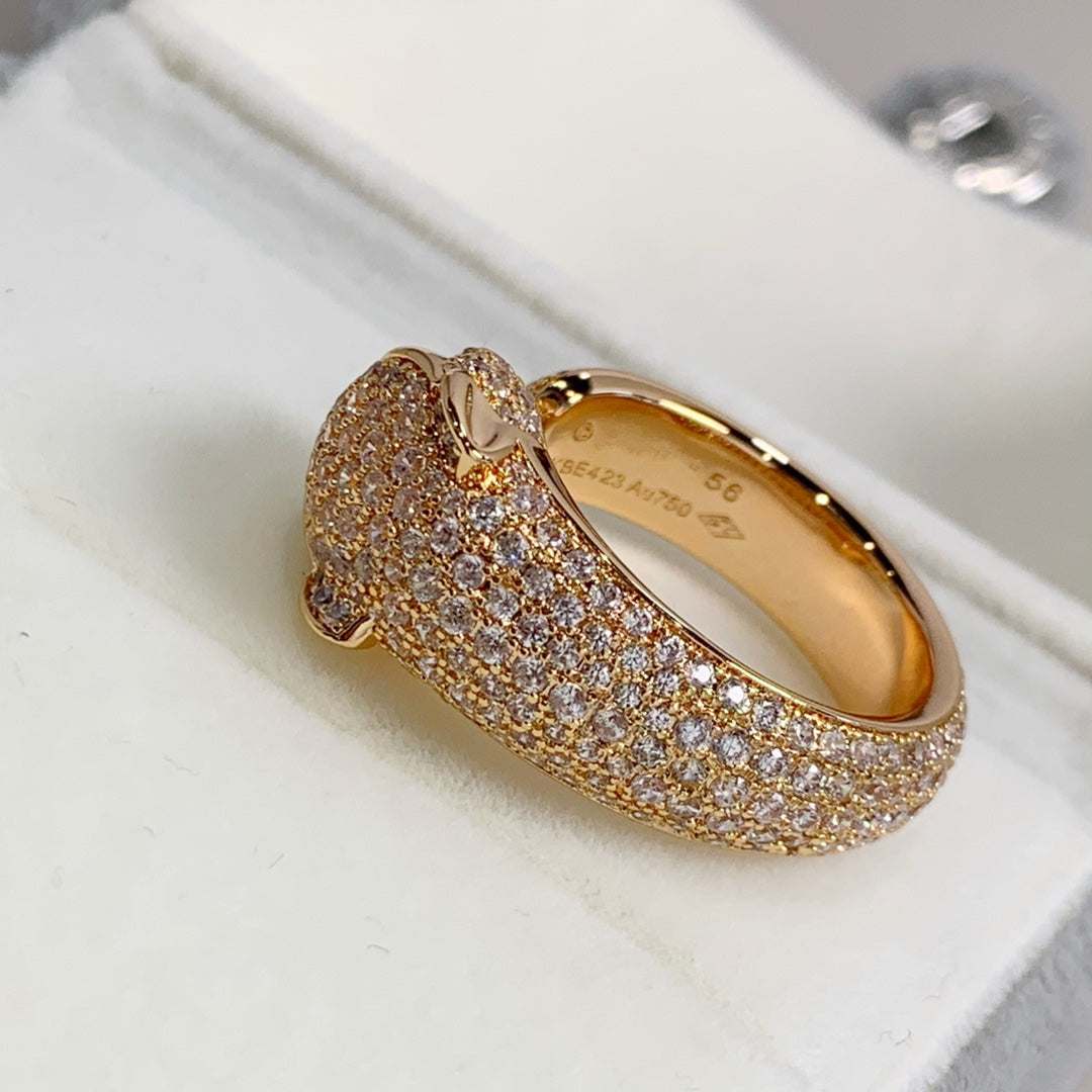 [Leaves]PANTHERE PINK GOLD DIAMOND RING