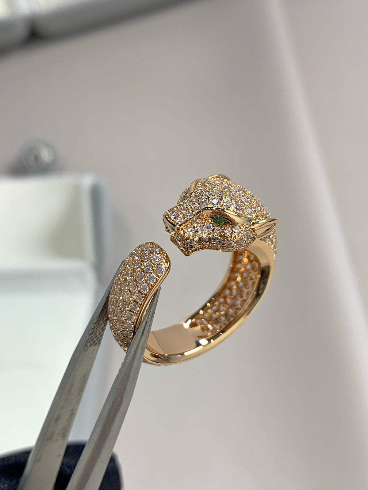 [Leaves]PANTHERE PINK GOLD DIAMOND RING