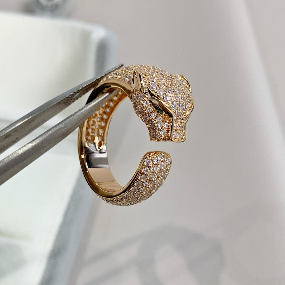 [Leaves]PANTHERE PINK GOLD DIAMOND RING