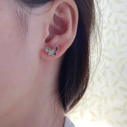 [Leaves]BUTTERFLY DARK MOP  EARRINGS