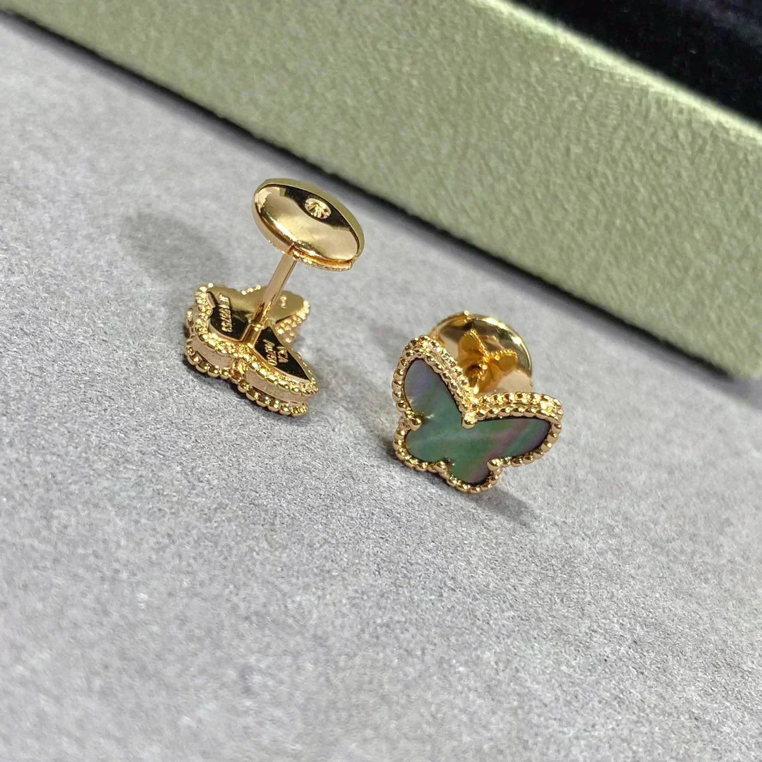 [Leaves]BUTTERFLY DARK MOP  EARRINGS