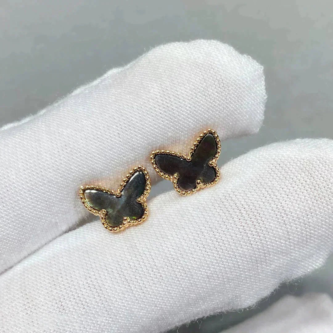 [Leaves]BUTTERFLY DARK MOP  EARRINGS