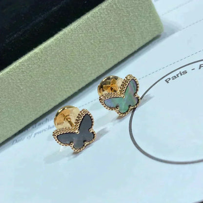 [Leaves]BUTTERFLY DARK MOP  EARRINGS