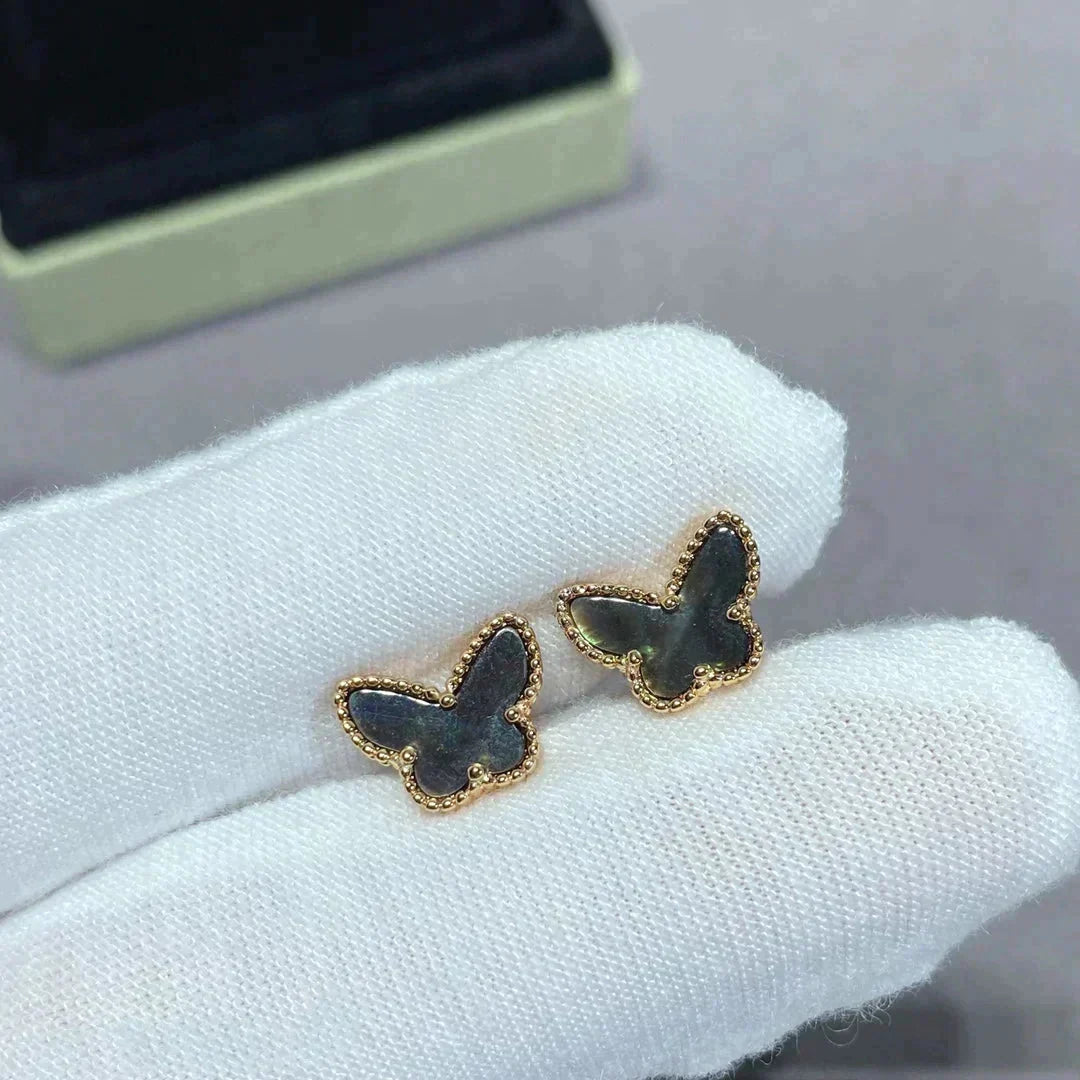 [Leaves]BUTTERFLY DARK MOP  EARRINGS