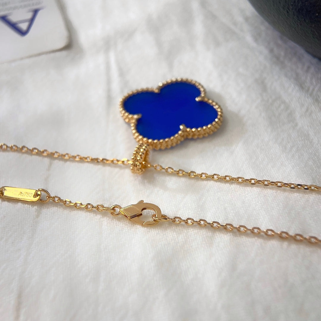 [Leaves]CLOVER 25MM NECKLACE TURQUOISE ROSE GOLD