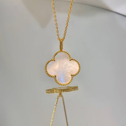 [Leaves]CLOVER 25MM MOP LARGE PENDANT NECKLACE