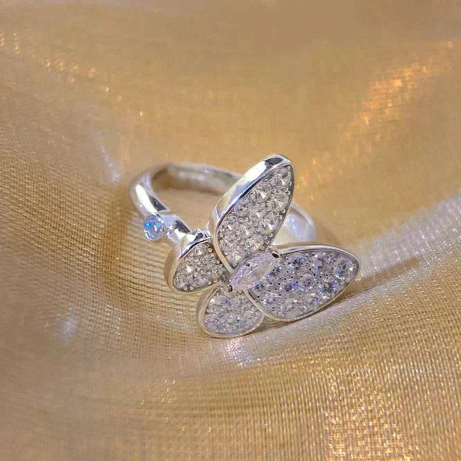 [Leaves]BUTTERFLY DIAMOND RING