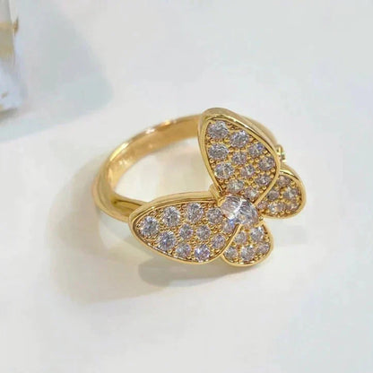 [Leaves]BUTTERFLY DIAMOND RING