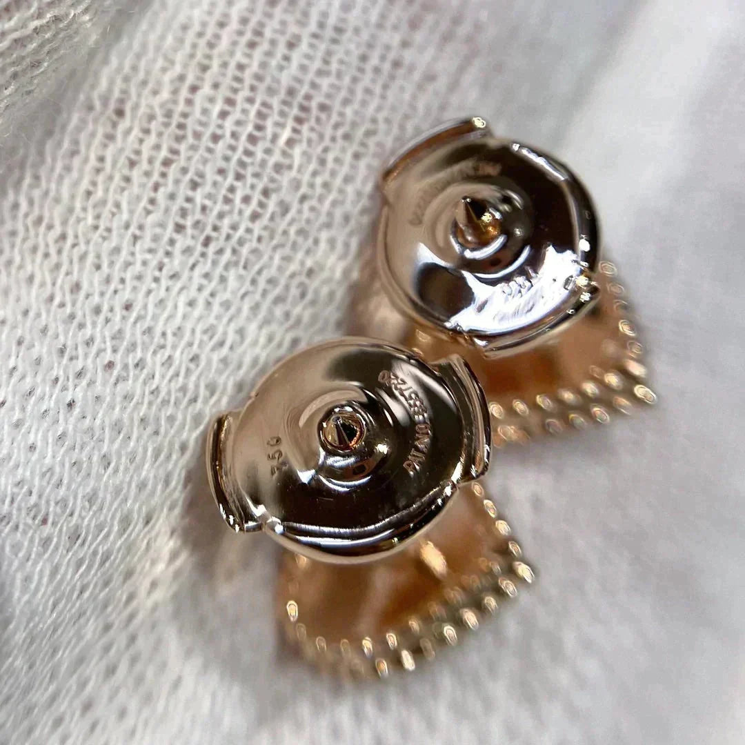 [Leaves]HEART CARNELIAN STUD EARRINGS