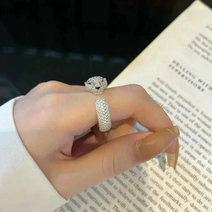[Leaves]PANTHERE 5.5MM ALL DIAMOND RING