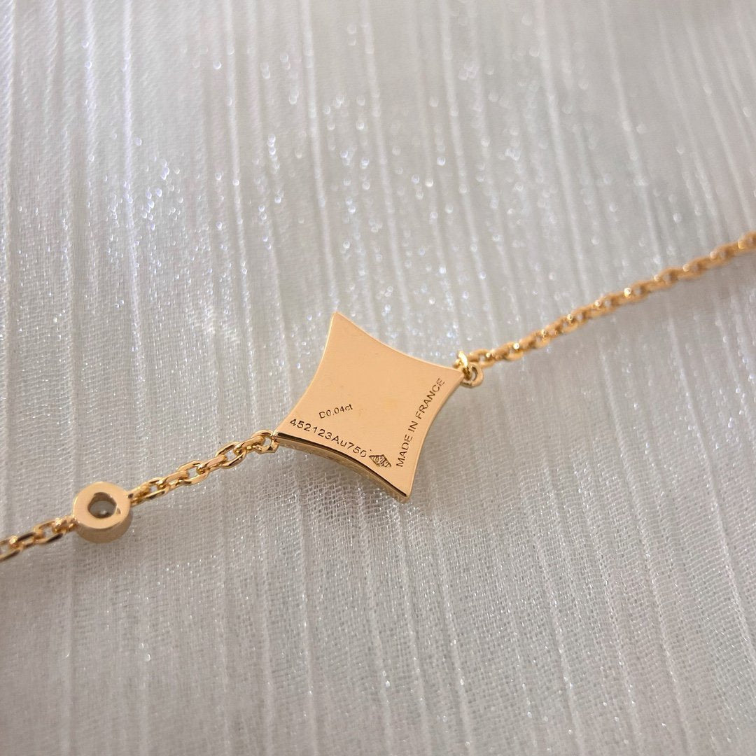 [Leaves]COLOR STAR CARNELIAN ROSE GOLD DIAMOND BRACELET