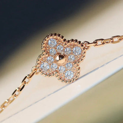 [Leaves]CLOVER 20 MOTIFS LASER DIAMOND NECKLACE