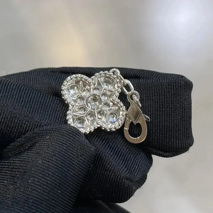 [Leaves]LUCKY CLOVER 5-MOTIF BRACELET - FULL-DIAMOND